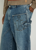 JW Anderson Twisted Workwear Straight-leg Jeans Mid Blu