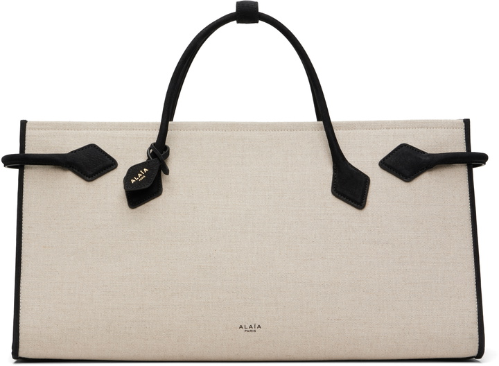 Photo: ALAÏA Beige & Black 'Le Teckel' Tote