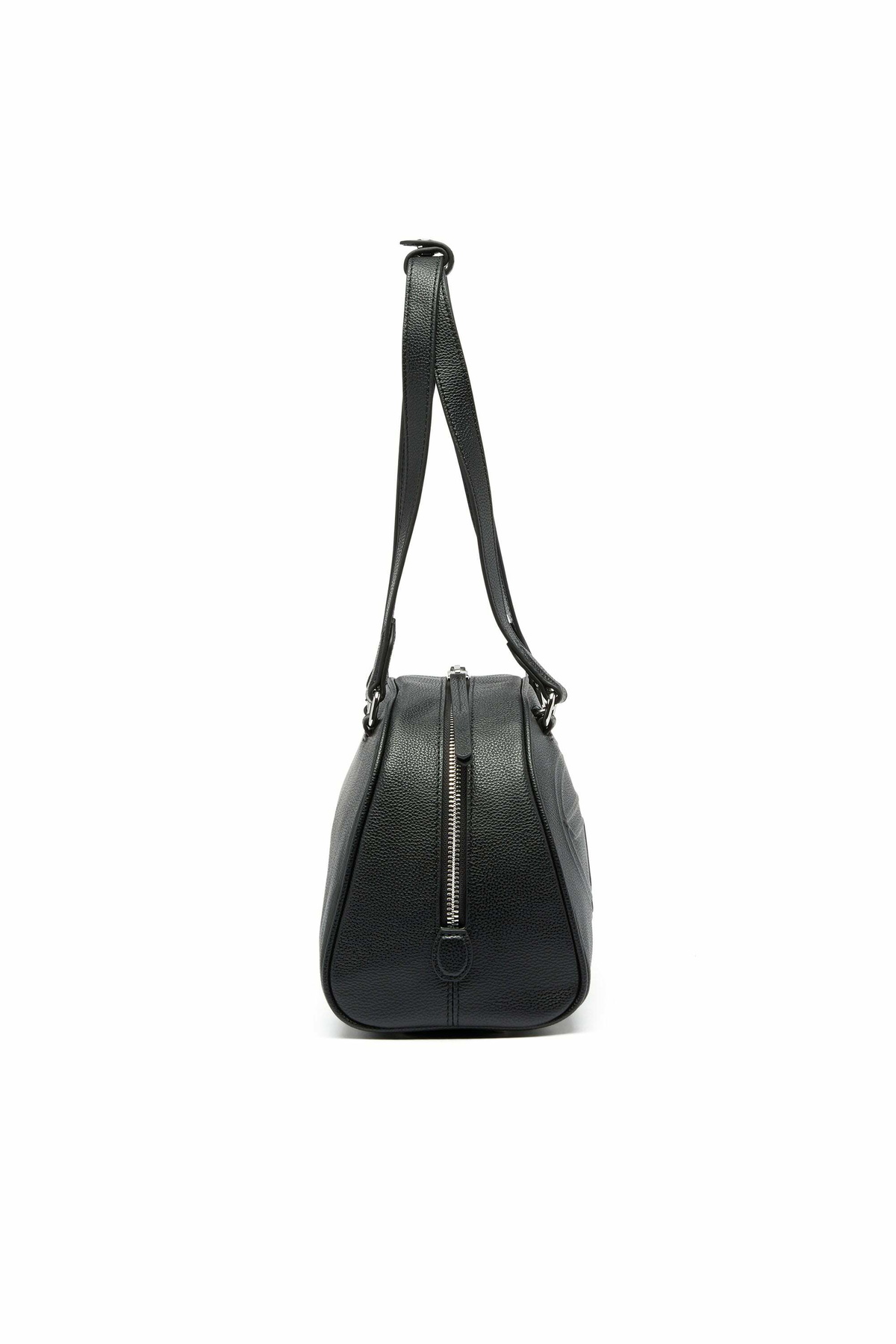 Diesel 1DR Dome - Leather Boston bag with embossed logo - Handbags - Unisex -