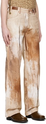 Andersson Bell Beige Printed Jeans