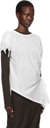 Y's White Shirring Blouse