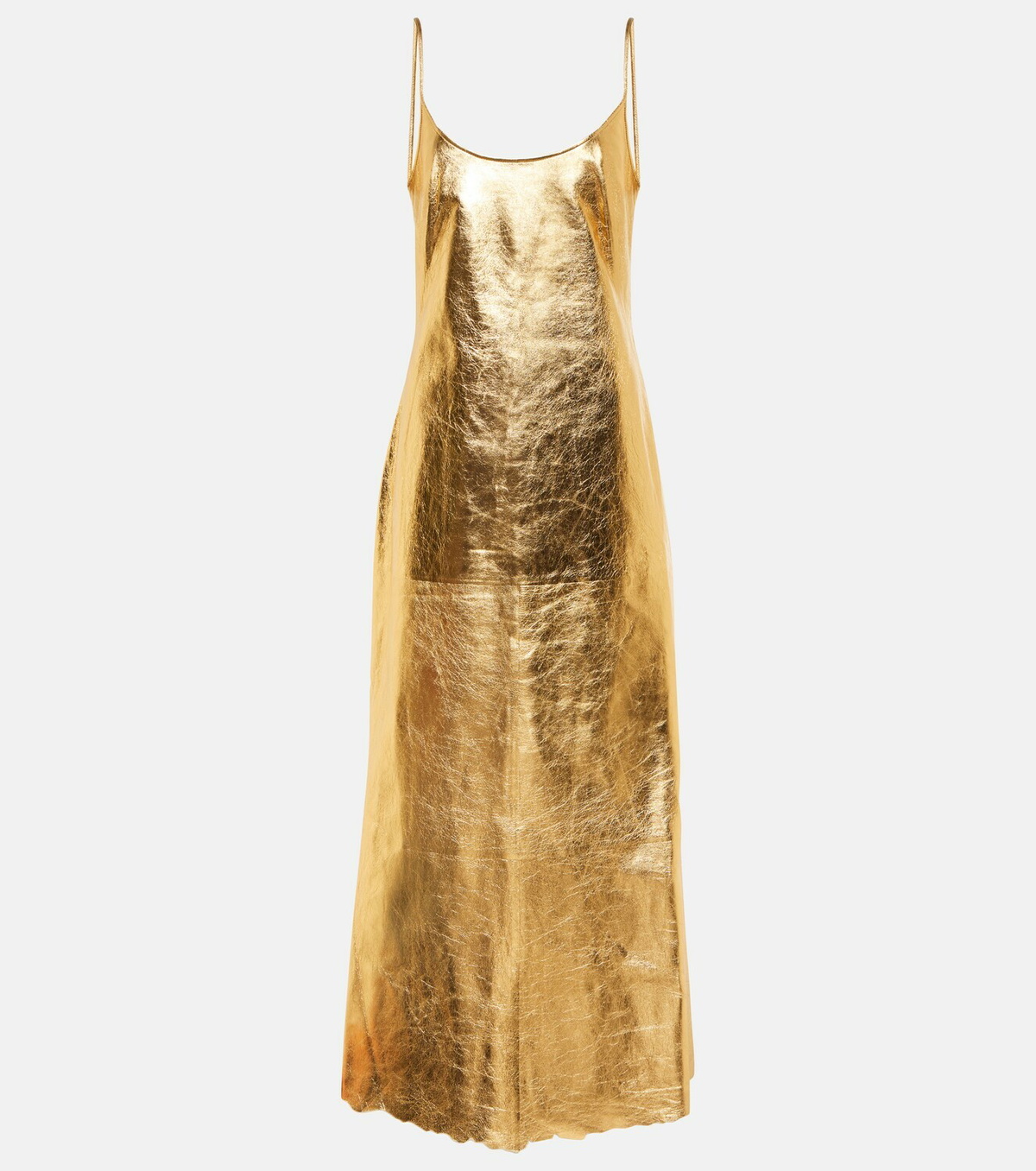 Gabriela Hearst Teles metallic leather maxi dress Gabriela Hearst