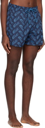 Lacoste Navy Printed Swim Shorts