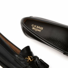 Bass Weejuns Women's Tetra Tassel Loafer in Black Leather