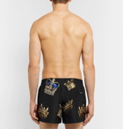Dolce & Gabbana - Short-Length Printed Swim Shorts - Black