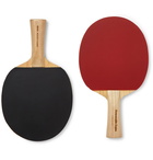 Ermenegildo Zegna - Pelle Tessuta Leather Table Tennis Set - Men - Tan