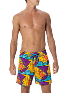 MC2 Saint Barth Man Mid-length Gustavia Swim-shorts With Keith Haring Design Placed Print| Keith Haring Special Edition