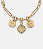 FoundRae Infinite Gratitude 18kt gold bracelet with diamonds and sapphires