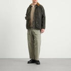Barbour Men's Heritage+ Modified Beaufort Spectator Wax Jacket in Archive Olive