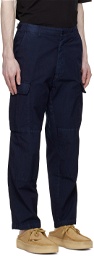 PRESIDENT's Navy Embroidered Cargo Pants