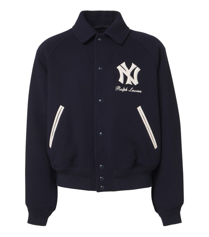 Photo: Ralph Lauren Purple Label x MLB shearling-lined twill blouson jacket