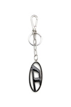 Diesel Metal and resin Oval D keyring - Charms and Keyrings Mens in Black