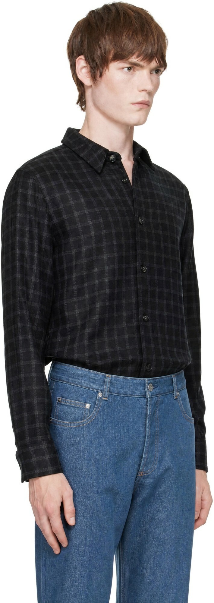 A.P.C. Black Checked Overshirt