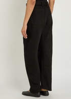 Lemaire Belted Barrel-leg Jeans Black
