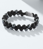David Yurman Spiritual Beads sterling silver bracelet with onyx