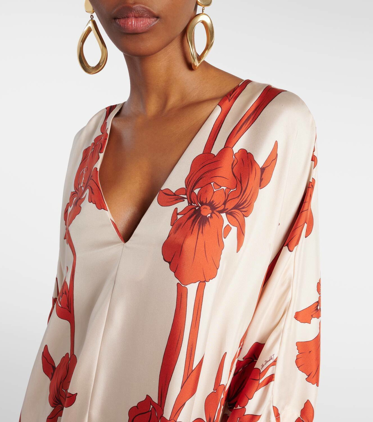 La DoubleJ Floral silk twill maxi dress La DoubleJ