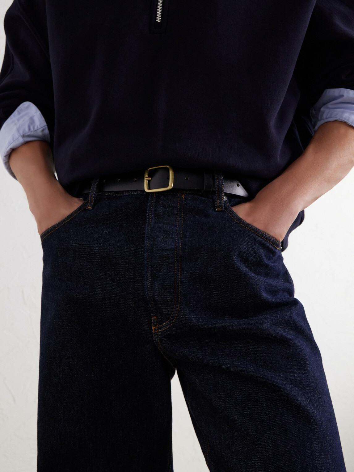 Déhanche - Baptiste 2.5cm Leather Belt - Black
