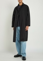 Vowels Packable Nylon Coat Black