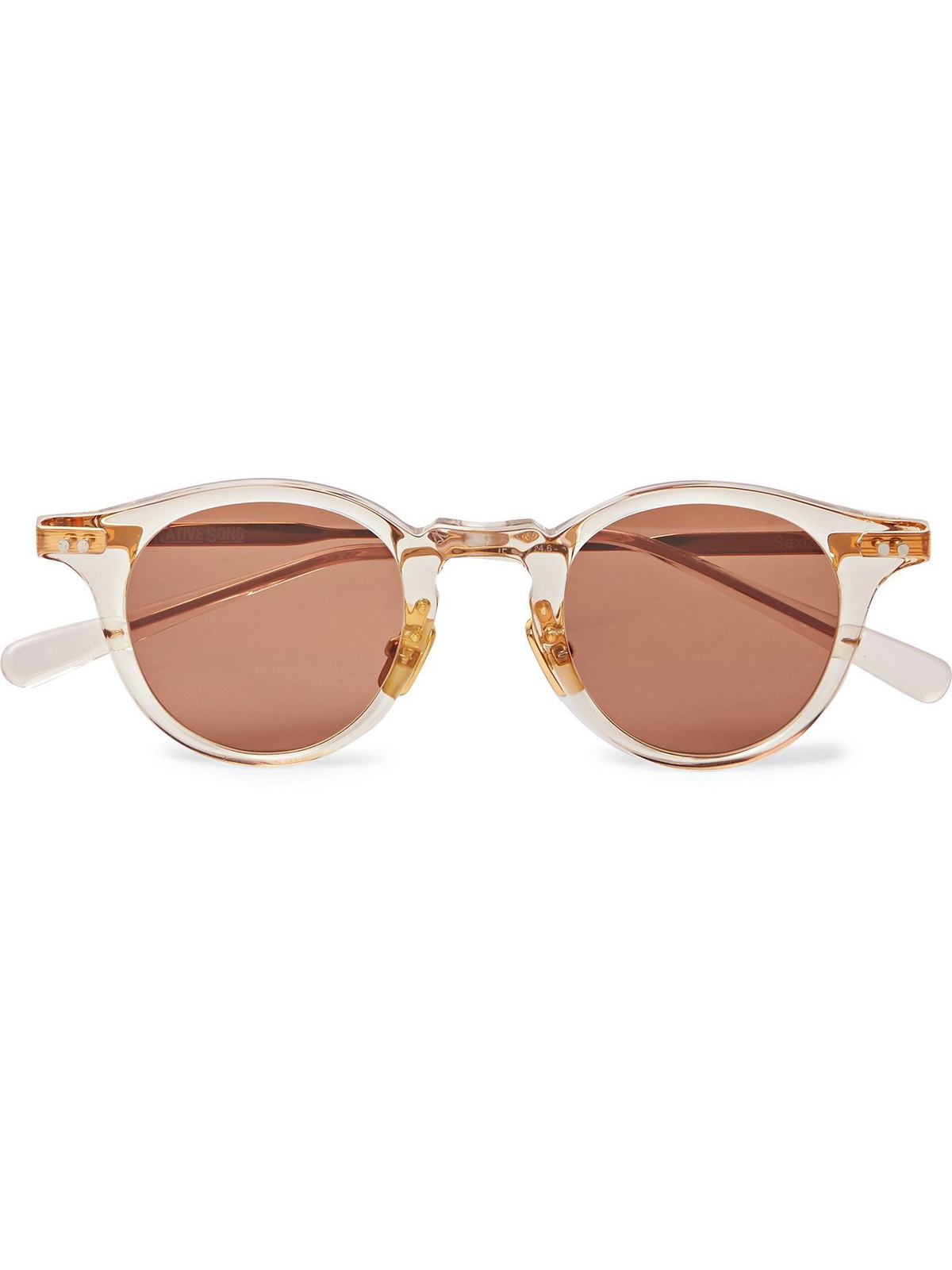 NATIVE SONS - Sputnik Round-Frame Acetate and Gold-Tone Sunglasses