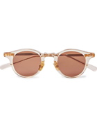 NATIVE SONS - Sputnik Round-Frame Acetate and Gold-Tone Sunglasses - Yellow
