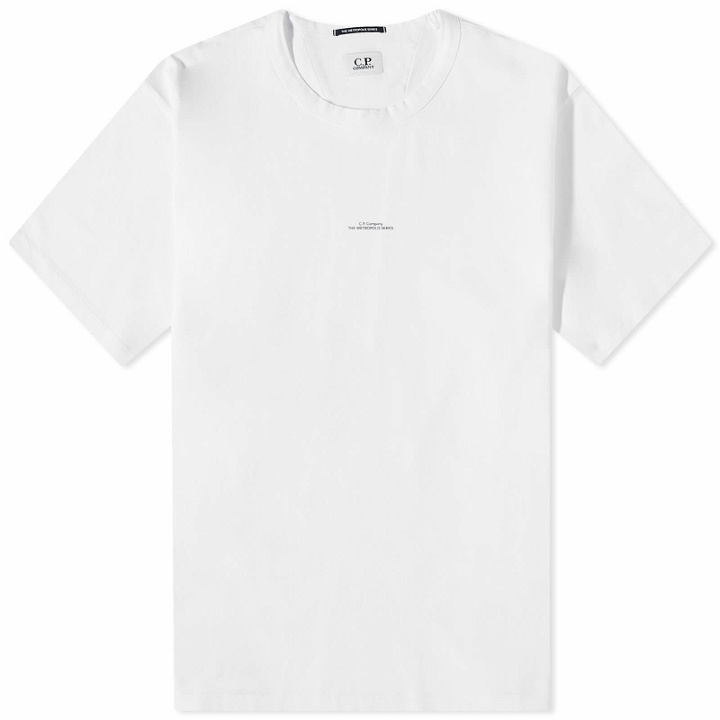 Photo: C.P. Company Men's Metropolis Centre Logo T-Shirt in White