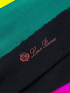 Loro Piana - Colour-Block Wool Socks - Blue