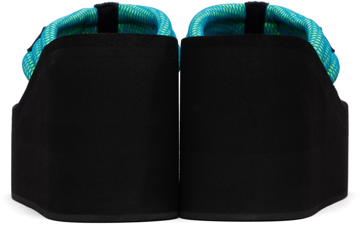 Coperni Black & Green Wedge Heeled Sandals
