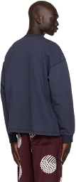 Bode Navy 'New England' Sweatshirt