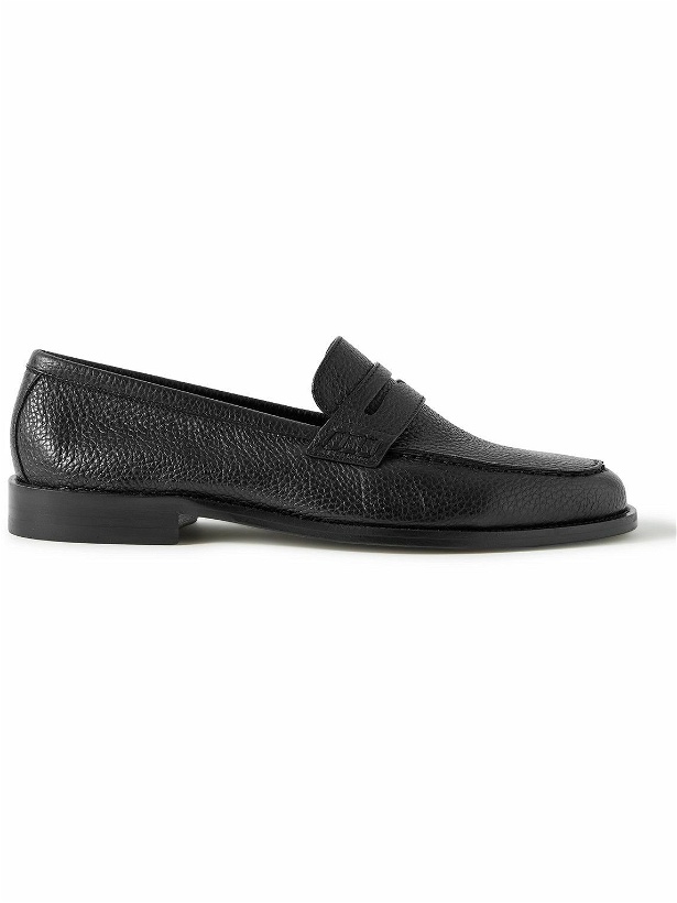 Photo: Manolo Blahnik - Perry Full-Grain Leather Penny Loafers - Black