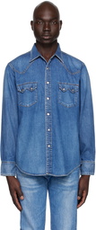 The Letters Blue Classic Western Denim Shirt