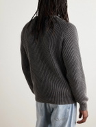Noah - Summer Shaker Ribbed Cotton Sweater - Gray