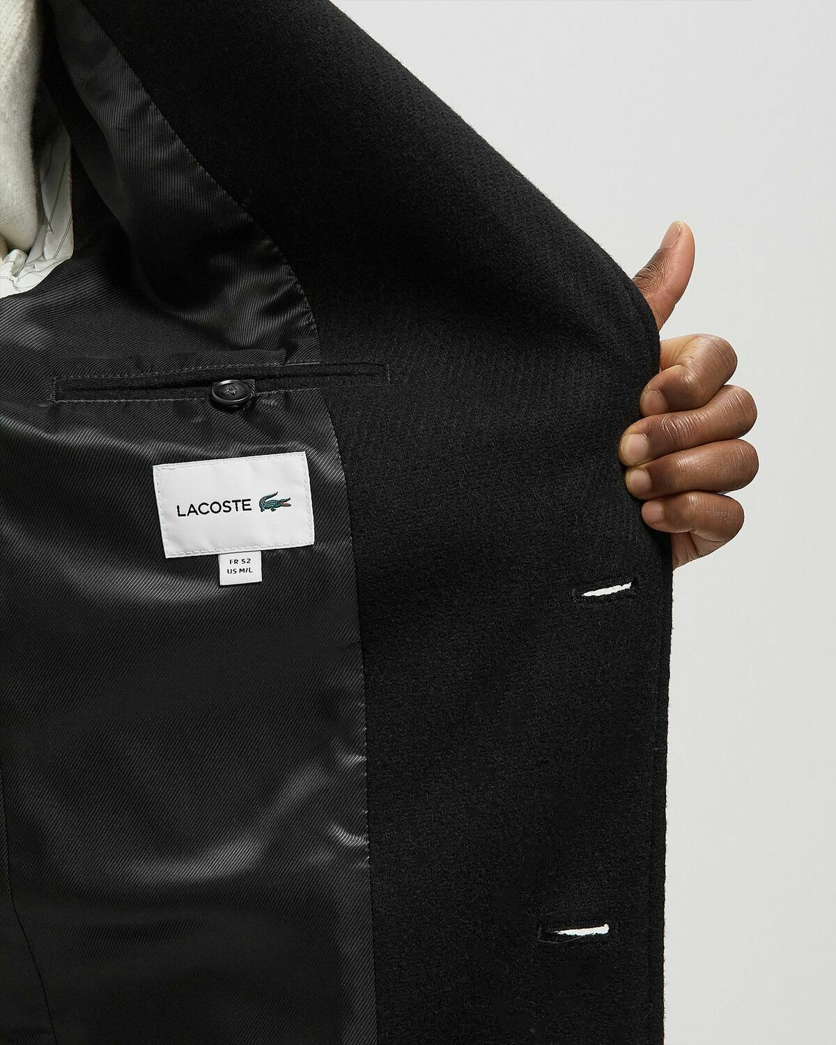 Lacoste PARKAS & BLOUSONS Black Mens Coat