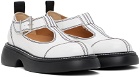 GANNI White Everyday Buckle Mary Jane Loafers