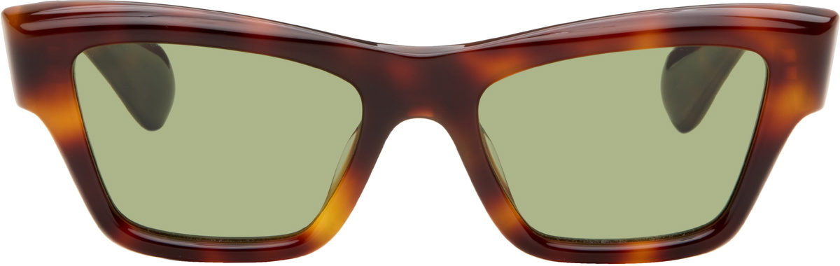 Jil Sander Brown Oliver Peoples 'Edition 3' Cat Eye Sunglasses