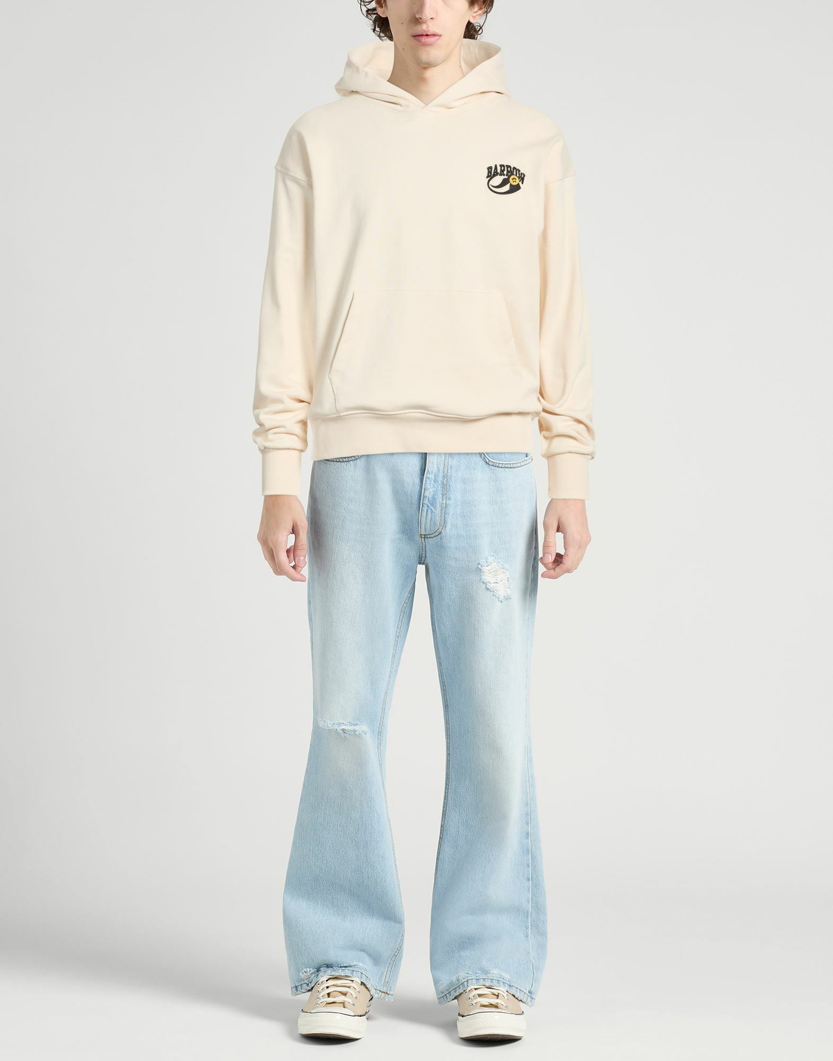 Barrow Mens Sweatshirt in Cream
