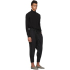 Issey Miyake Men Black Pleated Bottom Trousers