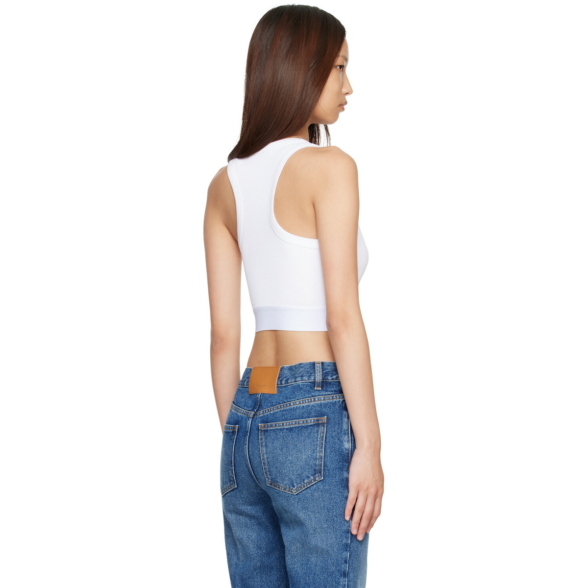 Givenchy White Cropped Cotton Tank Top