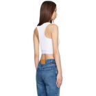 Givenchy White Cropped Cotton Tank Top