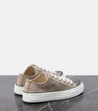 Brunello Cucinelli Embellished suede sneakers