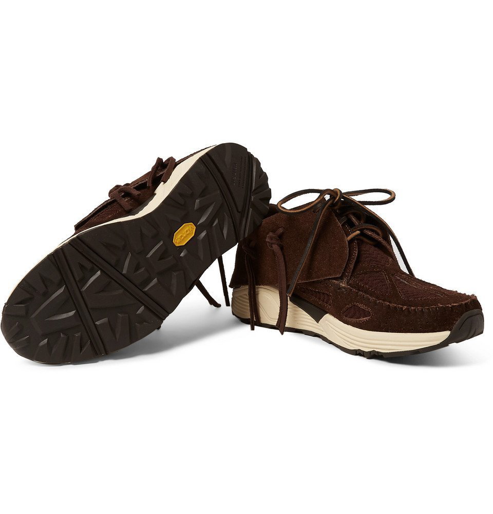 visvim - FBT Prime Runner Suede and Mesh Sneakers - Men - Dark 