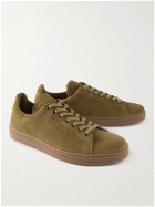 TOM FORD - Warwick Perforated Suede Sneakers - Brown