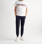 MONCLER - Logo-Embossed Striped Cotton-Jersey T-Shirt - White