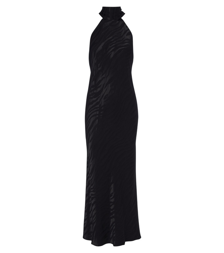 Photo: Rixo Maura open-back satin jacquard midi dress
