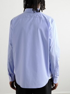 LOEWE - Logo-Embroidered Cotton Shirt - Blue