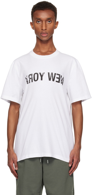 Photo: Helmut Lang White 'New York' Seatbelt T-shirt