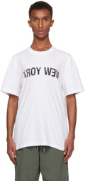 Helmut Lang White 'New York' Seatbelt T-shirt