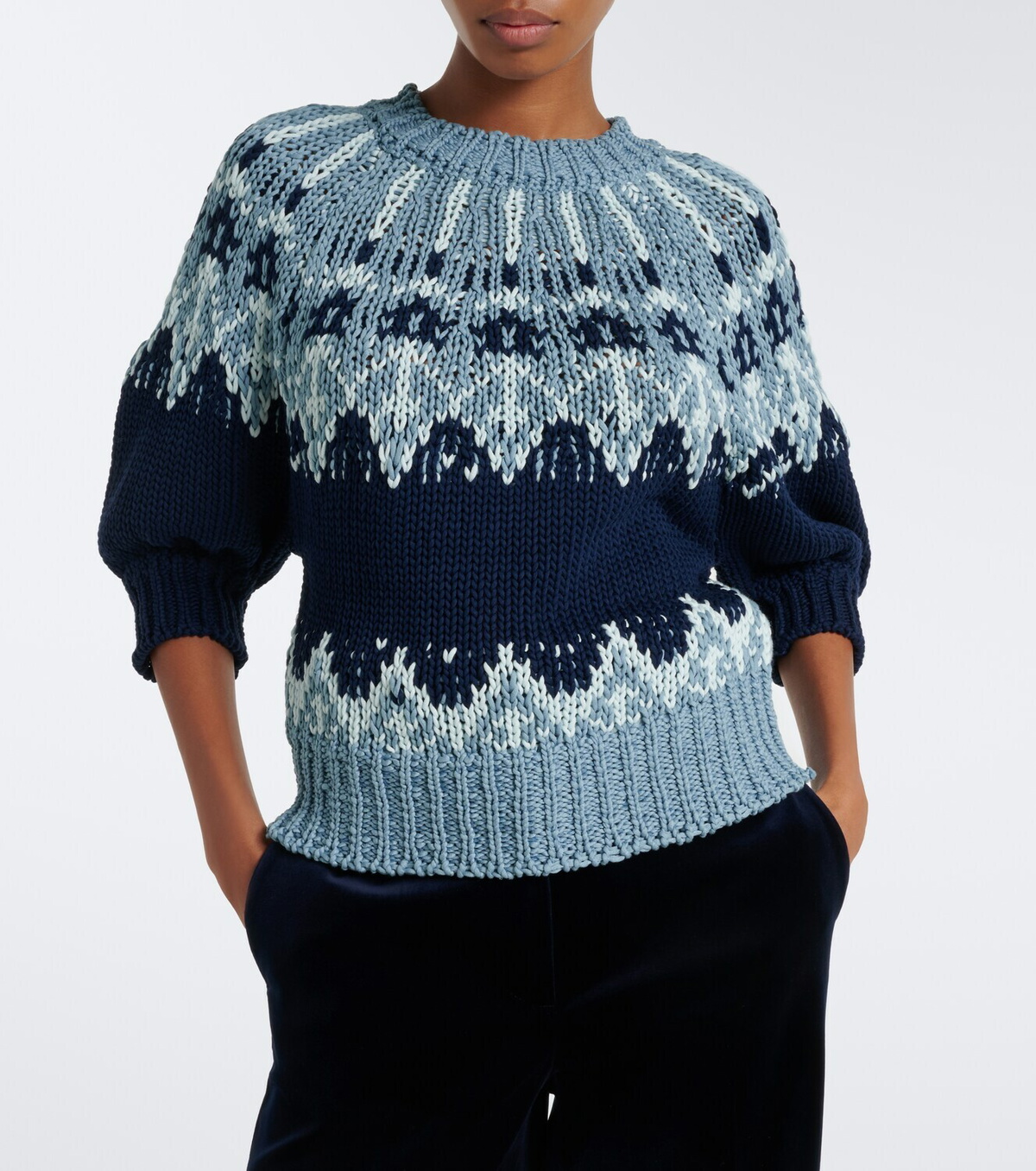 Altuzarra Marty Fair Isle cotton sweater