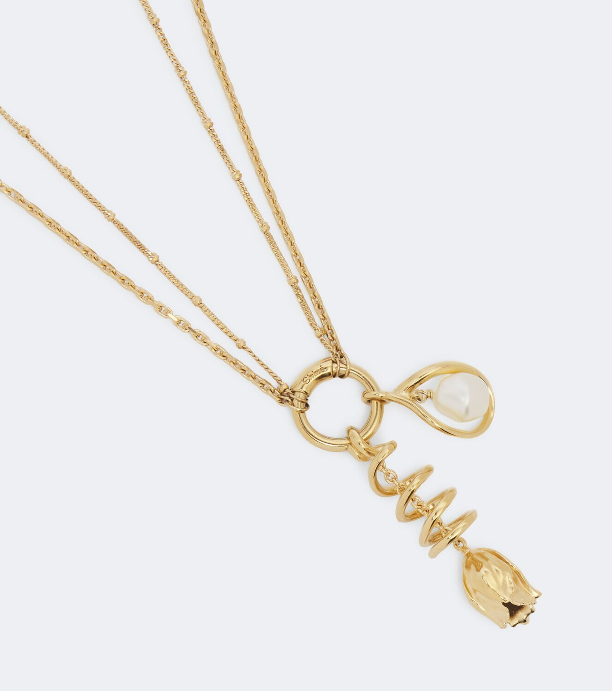 Chloé Chloé embellished pendant necklace