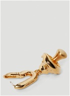 Small Mushroom Charm Earrings in Gold