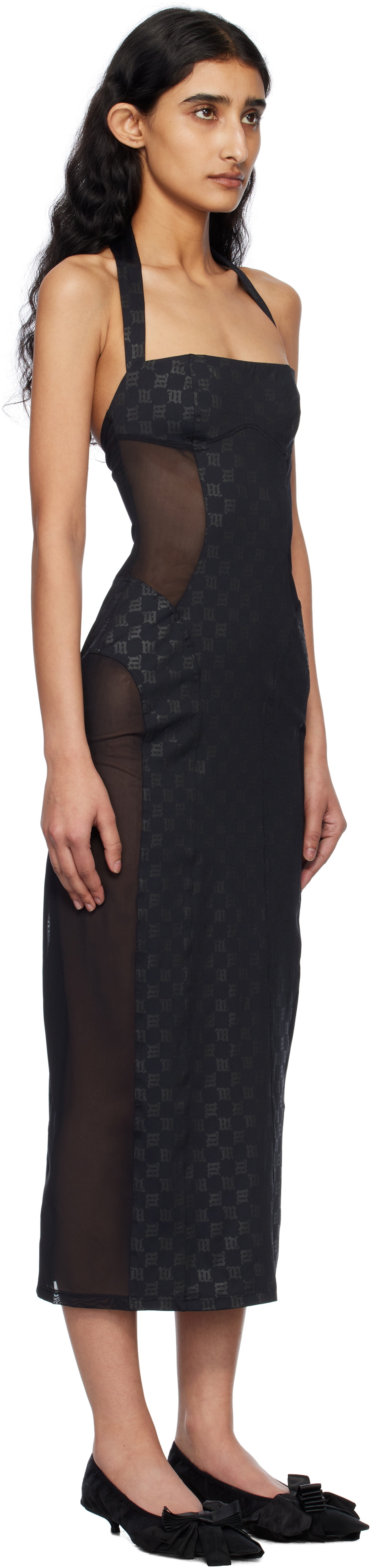 MISBHV Black Shape Up Midi Dress